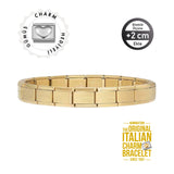 Orijinal İtalyan Charm Bileklik Kişiselleştirilebilir Mat Altın Sarısı, Gümüş Kalp Link Hediyeli Made in Italy