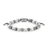 InstinctStyle - Bileklik - Howlite ve Gri Yeşim