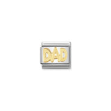 Composable Classic Dekoratif Link - Yazılar - Baba -  (11 Dad) 18K Altın