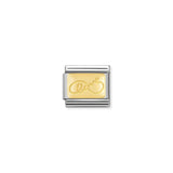 COMPOSABLE Classic ENGRAVED SIGNS in Paslanmaz Çelik - 18k Altın CUSTOM My Angel plate