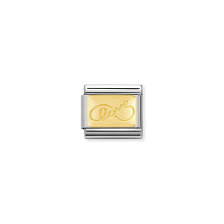 COMPOSABLE Classic ENGRAVED SIGNS in Paslanmaz Çelik - 18k Altın CUSTOM My Angel plate