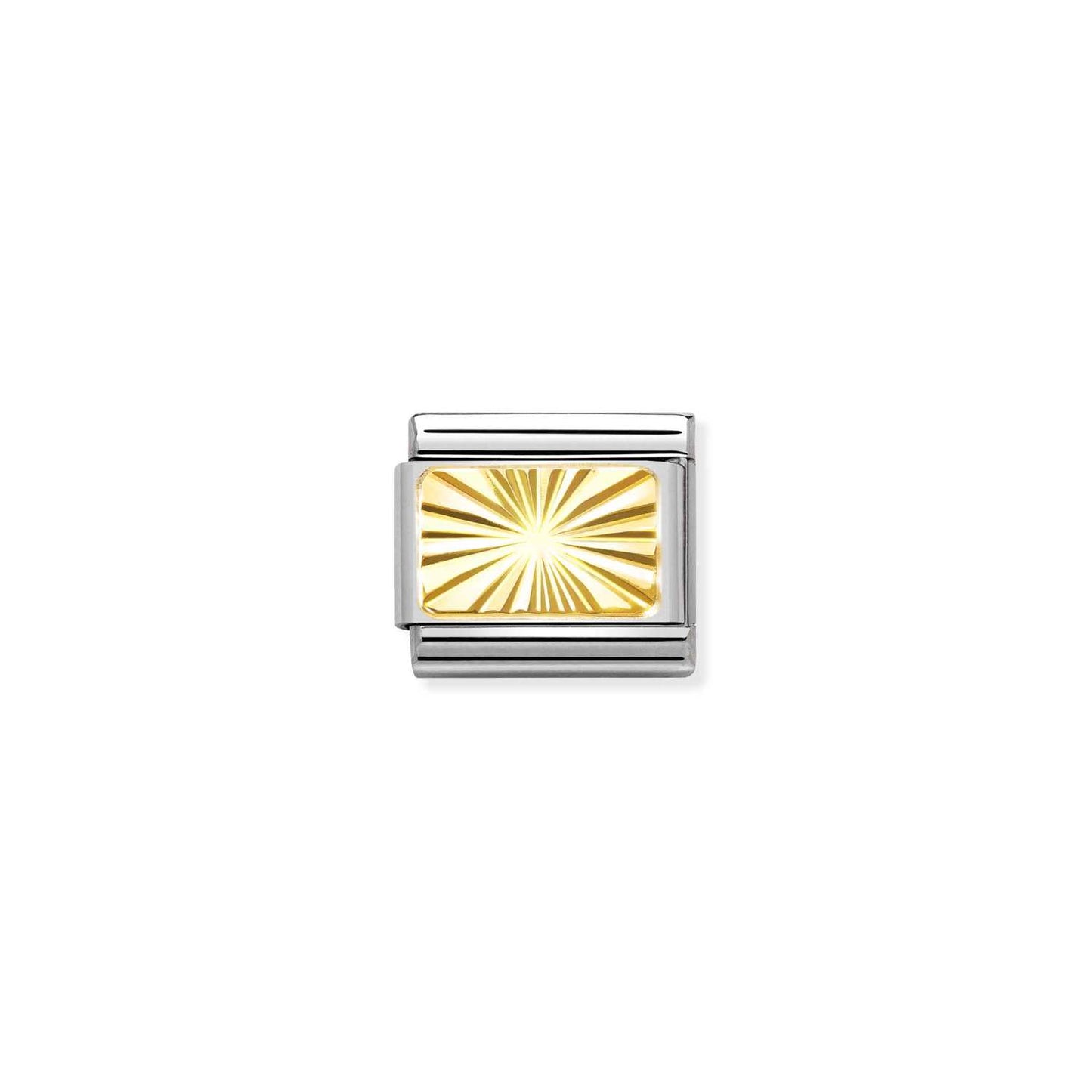 Composable Classic Dekoratif Link - Gravür - Elmas Plaka - (56 Diamond coated) 18K Altın