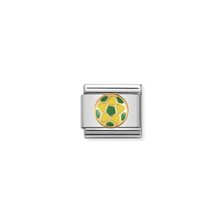COMPOSABLE Classic GOOD LUCK in Paslanmaz Çelik ,- enamel Ve 18k Altın Yeşil four-leaf-clover