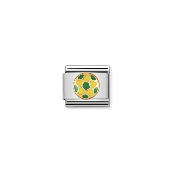 COMPOSABLE Classic GOOD LUCK in Paslanmaz Çelik ,- enamel Ve 18k Altın Yeşil four-leaf-clover