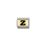 Composable Classic Dekoratif Link - Harfler Siyah - Z - (26 Z) 18K Altın