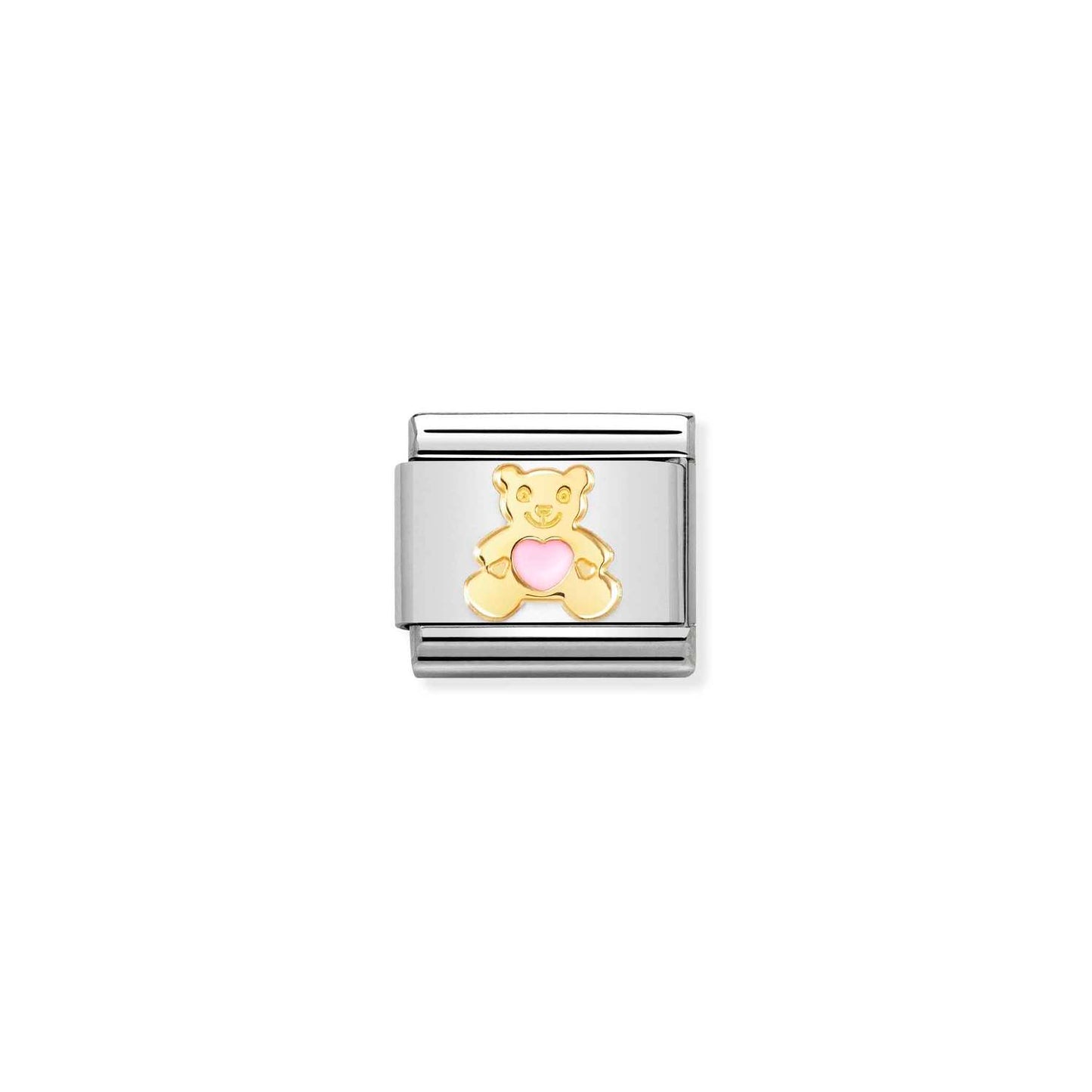 Composable Classic Dekoratif Link - Semboller - Pembe ayı - (64 Pink Bear) 18K Altın