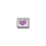 Composable Classic Dekoratif Link - Aşk - Lila Kalp - (22 Lilac heart) 18K Altın