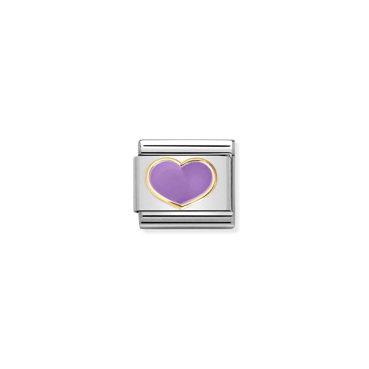 Composable Classic Dekoratif Link - Aşk - Lila Kalp - (22 Lilac heart) 18K Altın