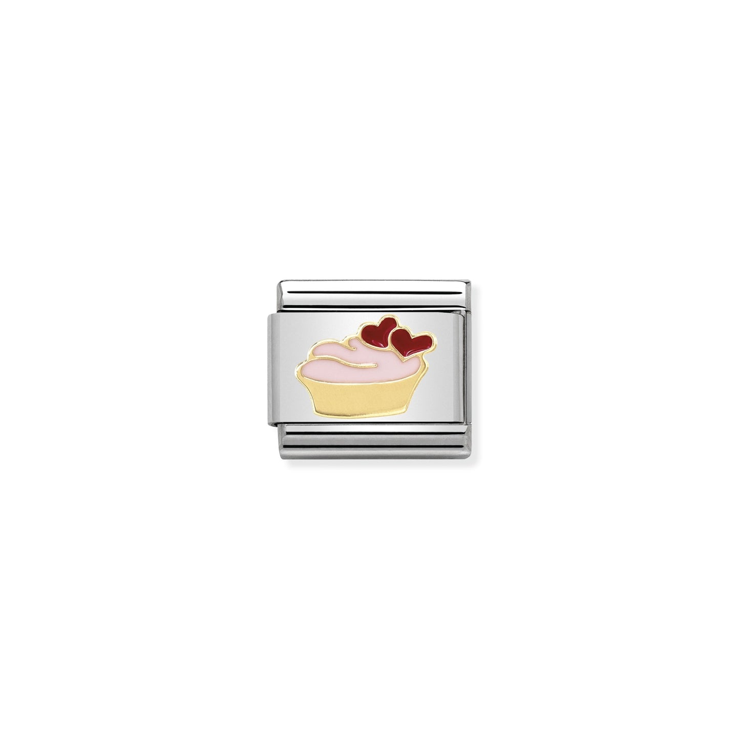 Composable Classic Dekoratif Link - Semboller - Kalpli Muffin -  18K Altın