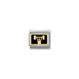 Composable Classic Dekoratif Link - Plakalar Spor - Fitness sporcusu -  18K Altın