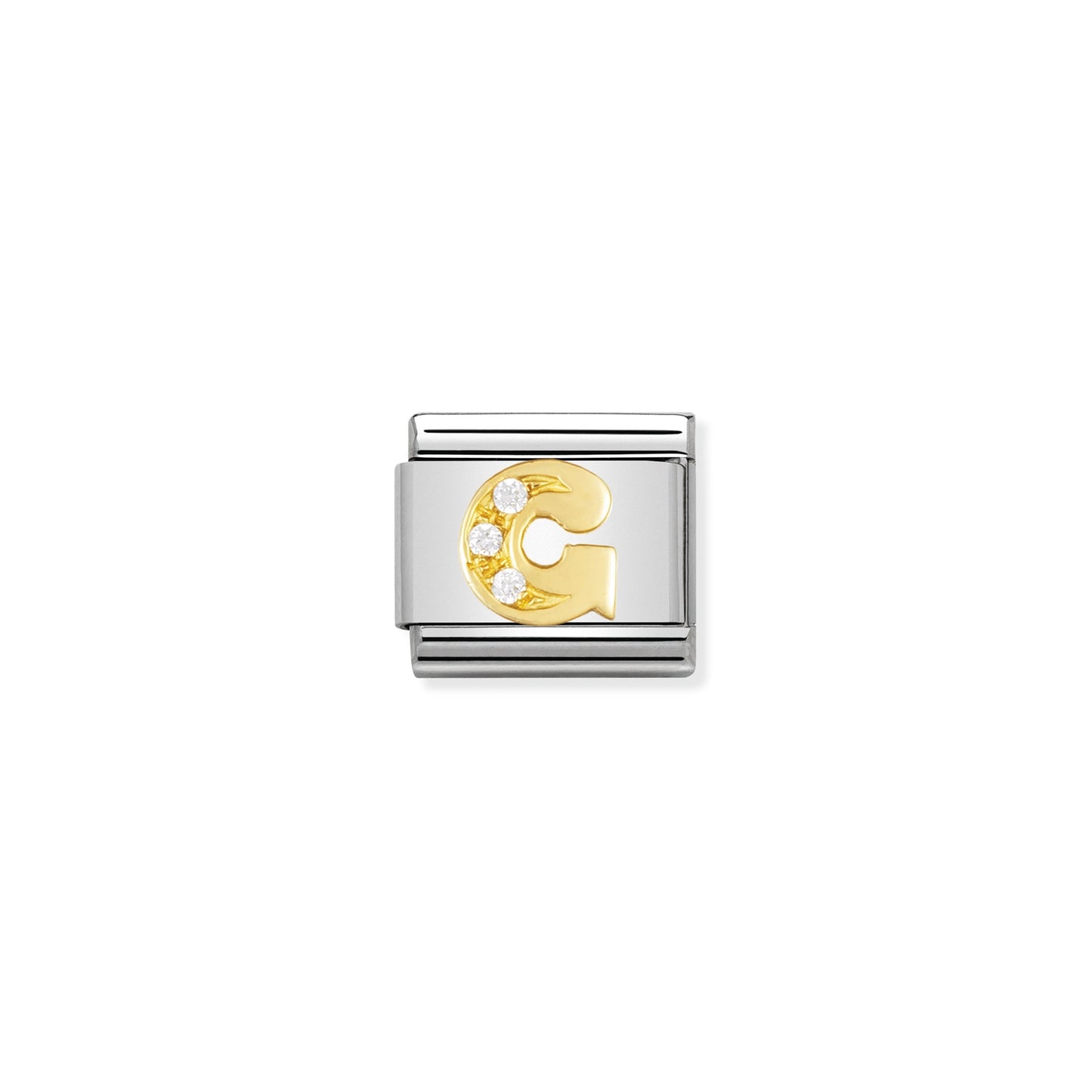 Composable Classic Dekoratif Link - Harfler CZ - G - (07 G) 18K Altın Zirkon