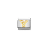Composable Classic Dekoratif Link - Harfler CZ - Y - (25 Y) 18K Altın Zirkon