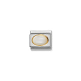 Composable Classic oval hard Taş in Paslanmaz Çelik Ve 18k Altın MOON Taş