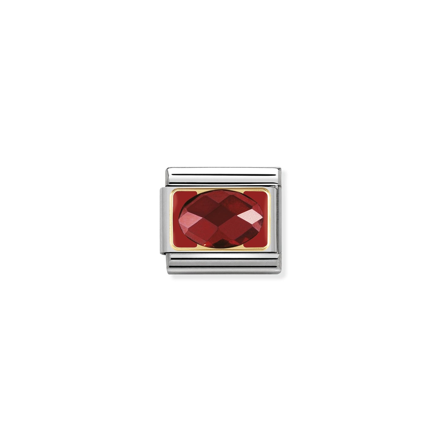 Composable Classic Dekoratif Link - Zerafet - Kırmızı - (005 Red) 18K Altın