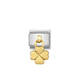 Composable Classic Dekoratif Charm - Charm Semboller - Dört yaprak yonca -  18K Altın