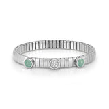 Bracciali LOTUS in acciaio, 2 pietre e Cubic Zirkonia Altın Rose Pearl