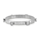 LOTUS Altın M Bileklik in Paslanmaz Çelik, 925 sterling Gümüş Ve Kübik Zirkon  Rose Altın