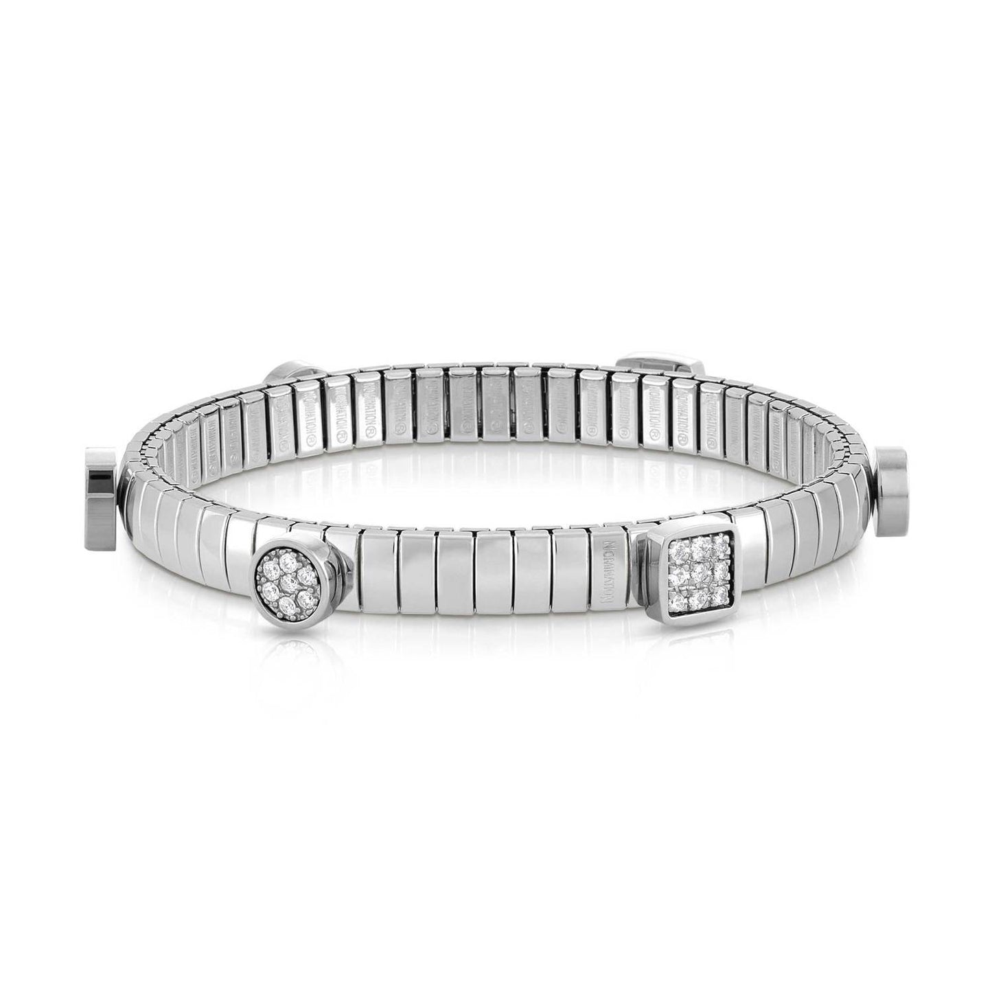 LOTUS Altın M Bileklik in Paslanmaz Çelik, 925 sterling Gümüş Ve Kübik Zirkon  Rose Altın
