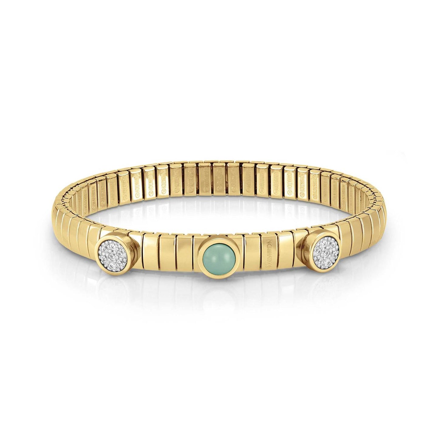 LOTUS Bileklik in Çelik, 925 sterling Gümüş, 1 Taş PVD Altın  Purple Pearl