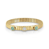 LOTUS Bileklik in Paslanmaz Çelik - Zirkonia Ve 925 sterling Gümüş PVD bronze Pearl