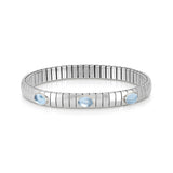 XTE Bileklik Paslanmaz Çelik , 925 sterling Gümüş - 8 faceted Taş PURPLE