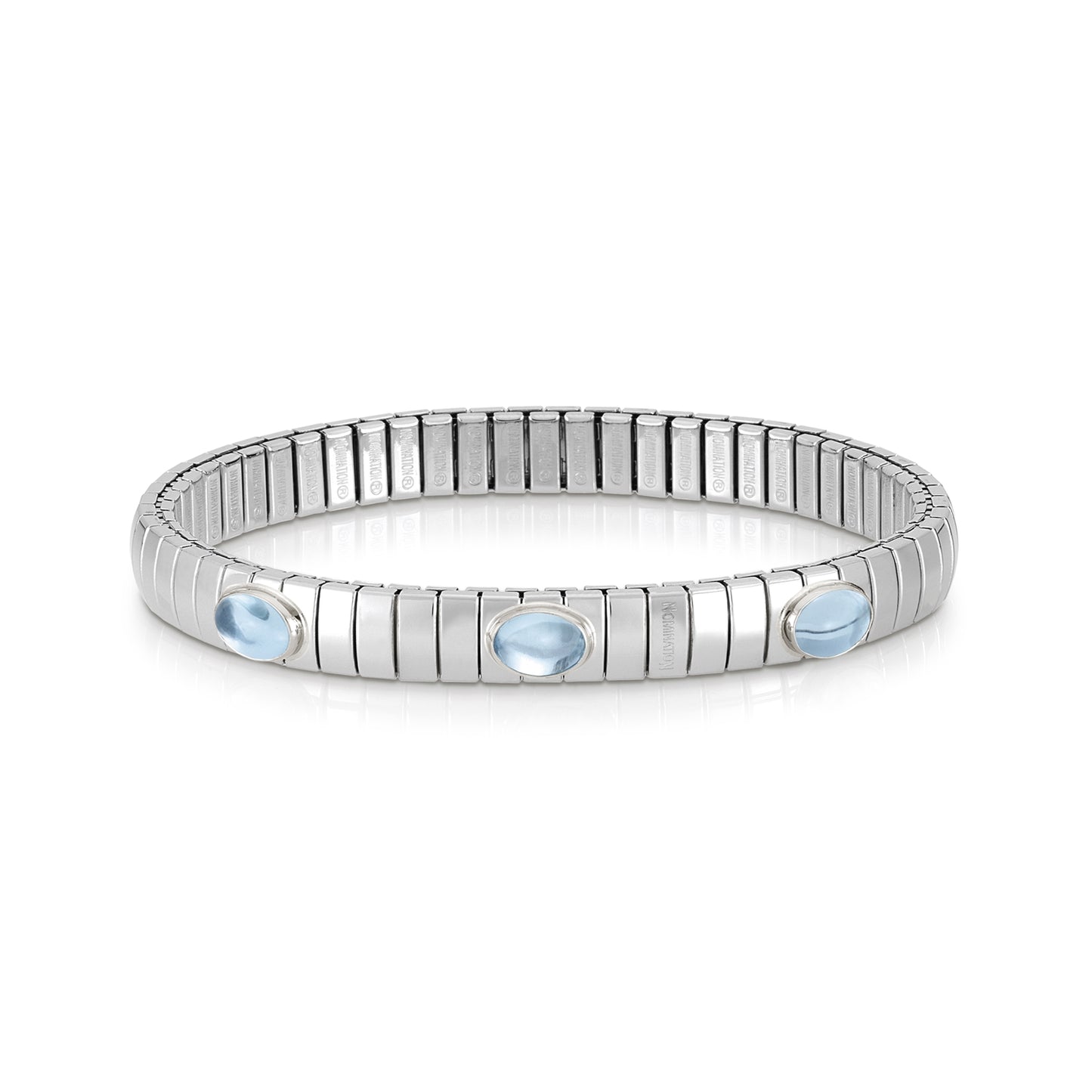 XTE Bileklik Paslanmaz Çelik , 925 sterling Gümüş - 8 faceted Taş PURPLE