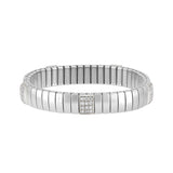 N.Y. Altın S Bileklik in Paslanmaz Çelik, 925 sterling Gümüş Ve Kübik Zirkon- rose GREY PEARL