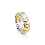 Bileklik SMALL TRIPLE Çelik, 18k Altın, faceted Taş Ve Kübik Zirkon LIGHT Mavi