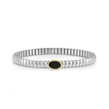 Extension - Bileklik - Oval Sarı Altın Fin, Black Ag