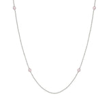 Bella - Kolye - Gümüş kaplamalı pembe