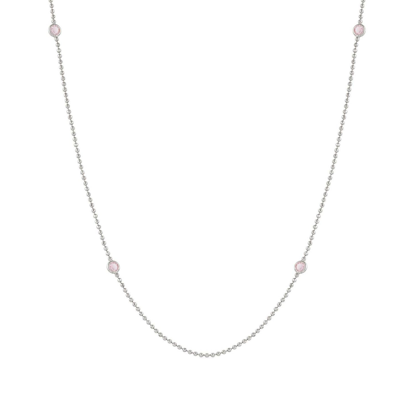 Bella - Kolye - Gümüş kaplamalı pembe