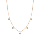 Easychic - Kolye - Rose altın beyaz kalp