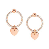 Chic&Charm - Küpe - Rose altın kalp