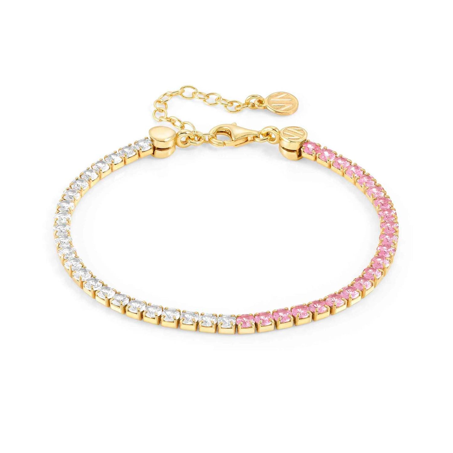 Chic&Charm - Bileklik - Pembe yüzgeç, sarı altın