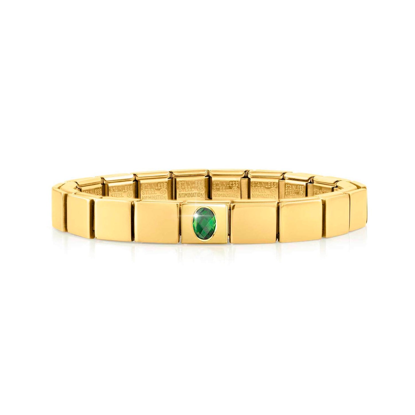 Composable Glam - Bileklik - Oval zirkon yeşili