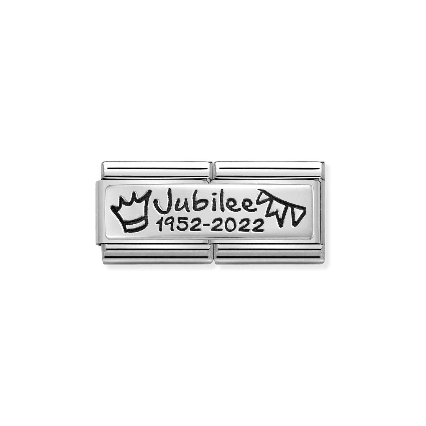 Composable DOUBLE Classic ENGRAVED  Çelik Ve 925 sterling Gümüş Coronation 2023