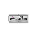 Composable Classic Dekoratif Link - İkili Semboller - Ben Unicornum -  925 Gümüş