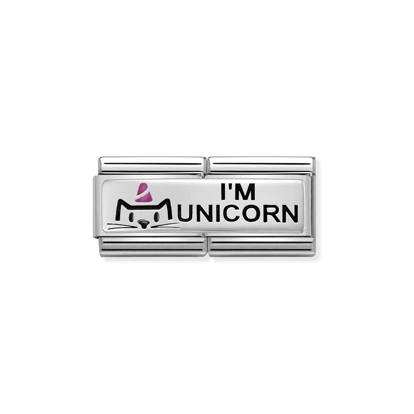 Composable Classic Dekoratif Link - İkili Semboller - Ben Unicornum -  925 Gümüş