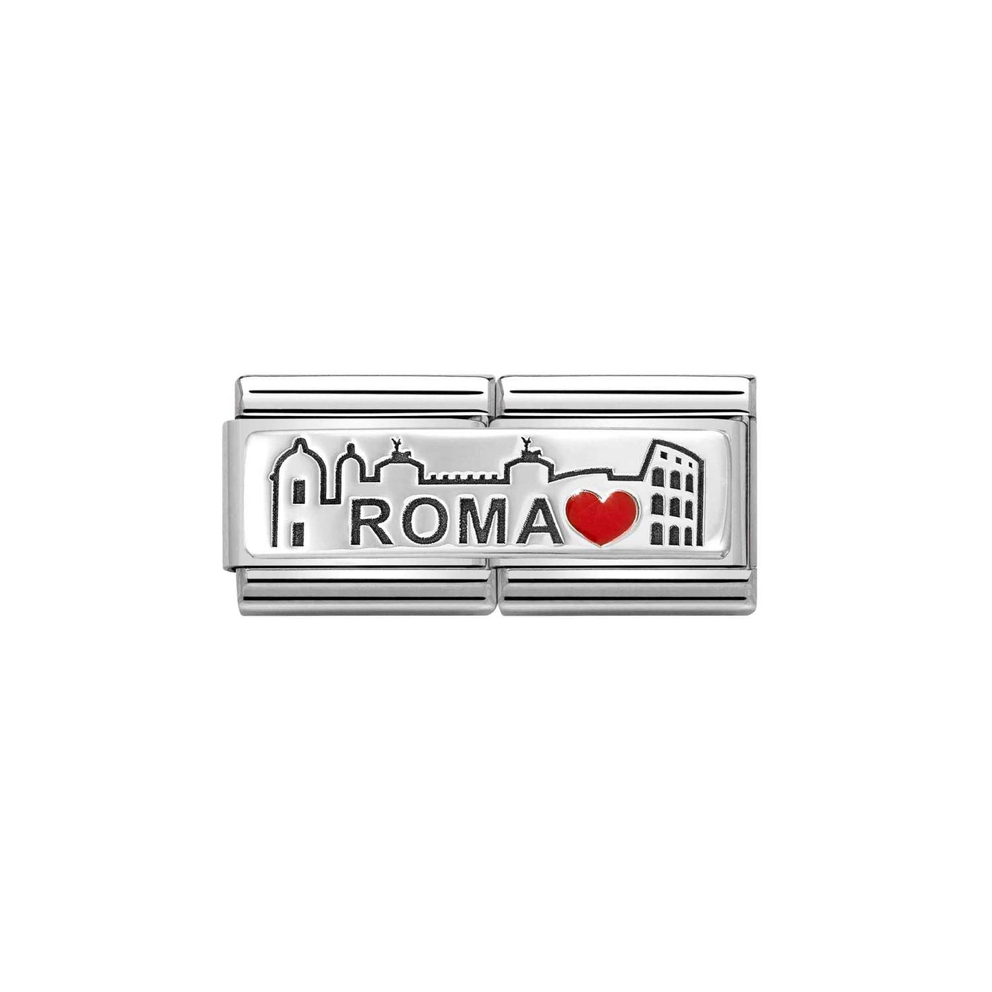 Composable Classic Dekoratif Link - İkili Semboller - Roma - (16 Roma) 925 Gümüş
