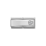 Composable Classic Dekoratif Link - İkili Semboller - Kalp - (09 Heart with CZ) 925 Gümüş