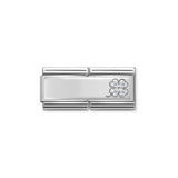 Composable DOUBLE Classic Semboller Çelik Cub Zirkon Ve 925 sterling Gümüş Horseshoe - CZ