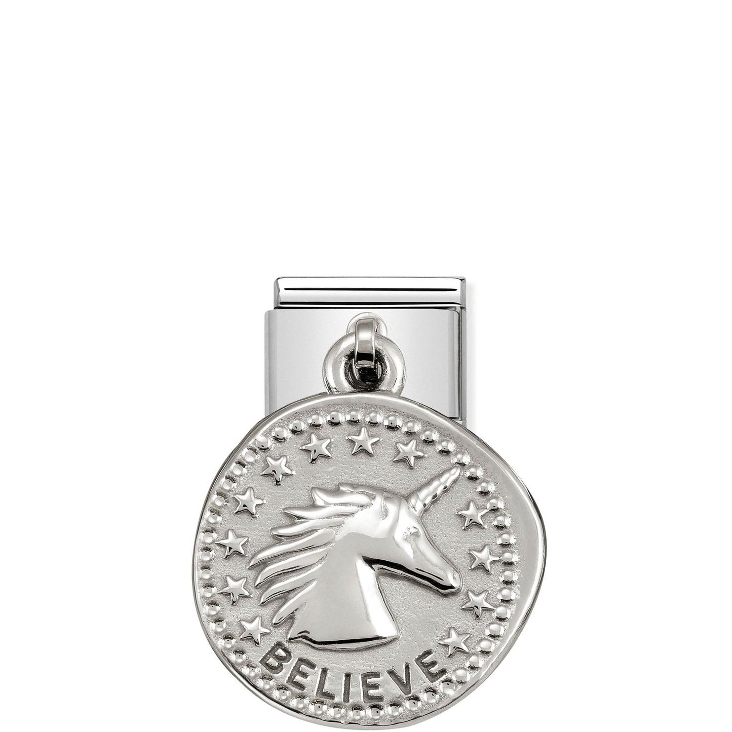 Composable Classic Dekoratif Charm - Charm Dilekler - İnanmak - (02 BELIEVE) 925 Gümüş