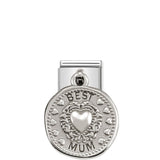 Composable Classic Dekoratif Charm - Charm Dilekler - En iyi anne -  925 Gümüş