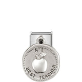 Composable Classic Dekoratif Charm - Charm Dilekler - En İyi Öğretmen -  925 Gümüş