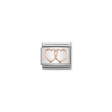 Composable Classic Semboller Çelik Ve 9k rose Altın Butterfly