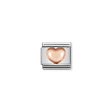 Composable Classic Dekoratif Link - Semboller - Kalp - (22 Raised heart) 9K Rose Altın