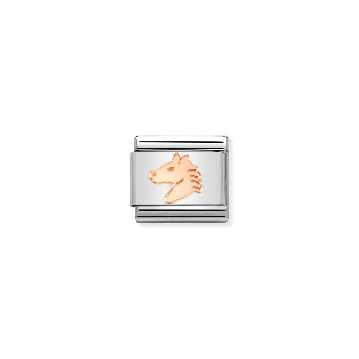 Composable Classic Dekoratif Link - Semboller - At - (46 Horse head) 9K Rose Altın