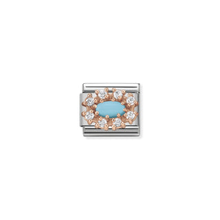 Composable Classic Taş Paslanmaz Çelik, Zirkonia Ve 9k rose Altın (R) P K CORAL
