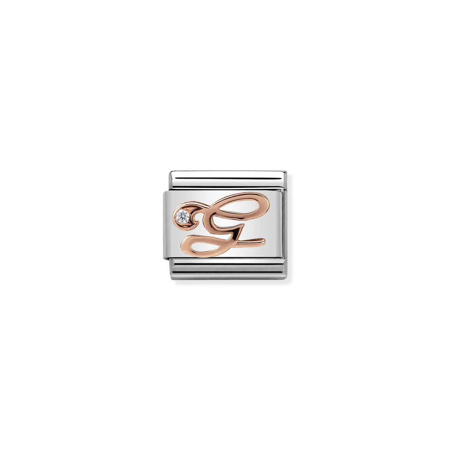 Composable Classic Dekoratif Link - Harfler - G - (07 G) 9K Rose Altın Zirkon