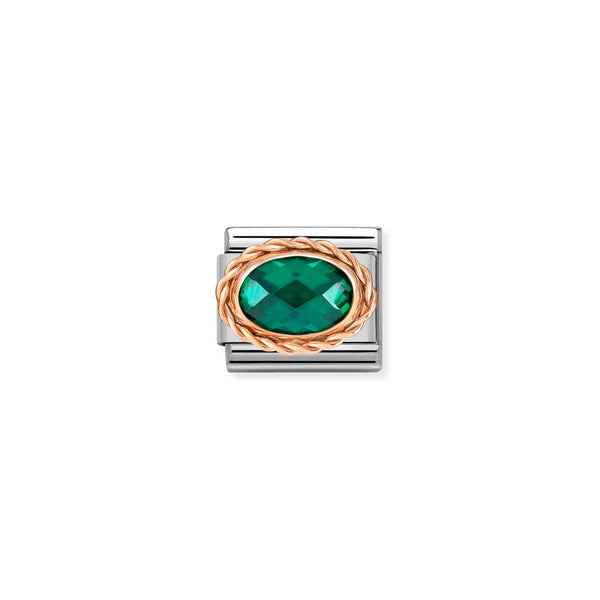 Composable Classic OVAL FACETED WITH RICH SETT G in Çelik Ve 9k Altın Kırmızı
